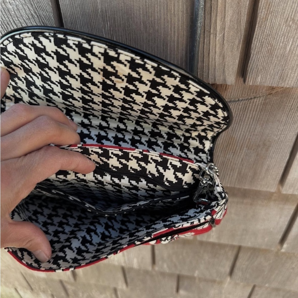 Vera Bradley Red and Black Floral Purse - Picture 3 of 4